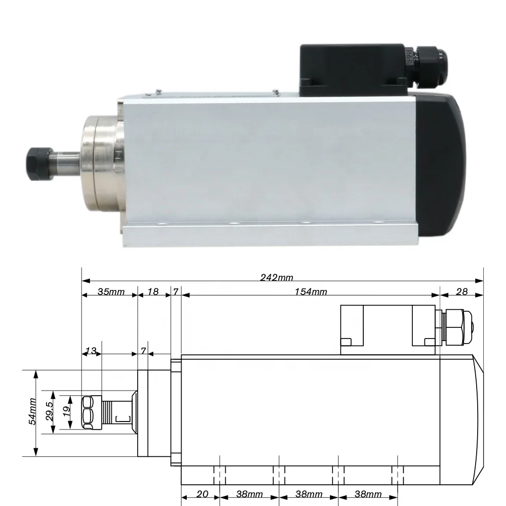 HLTNC Moteur de broche refroid - Air Cooled 1.5Kw Spindle Motor Inverter 110V avis et prix