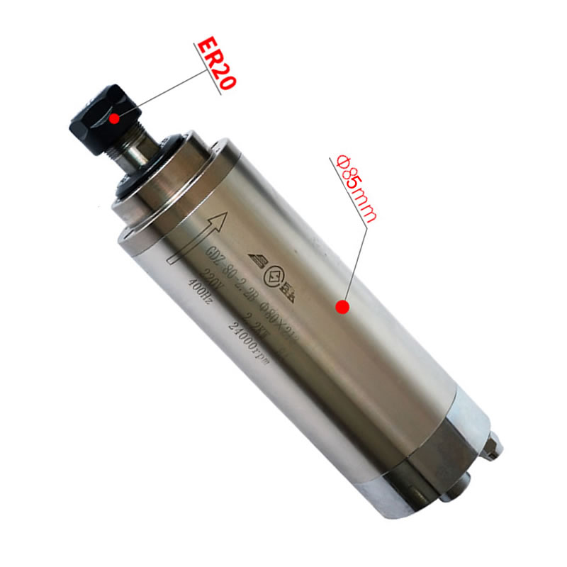Moteur de broche CNC refroidi  - Er20 Collet Chuck Spindle Motor 220V avis et prix